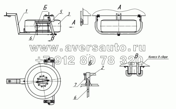 93341-3105001-08 Установка запасного колеса